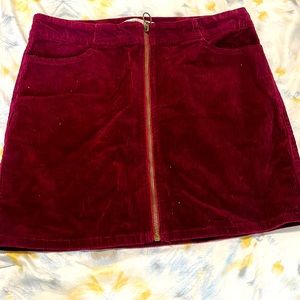 Corduroy burgundy skirt